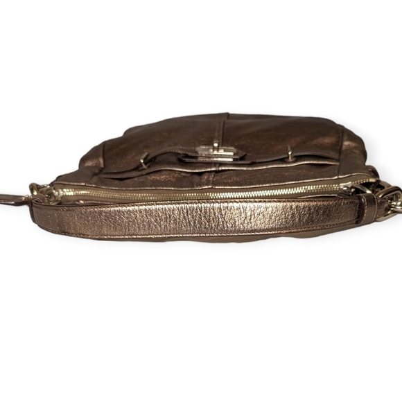 Coach Ashlyn Chelsea Hobo Bag Leather  Pewter Metallic Shoulder Bag Purse 18211 - Picture 5 of 13